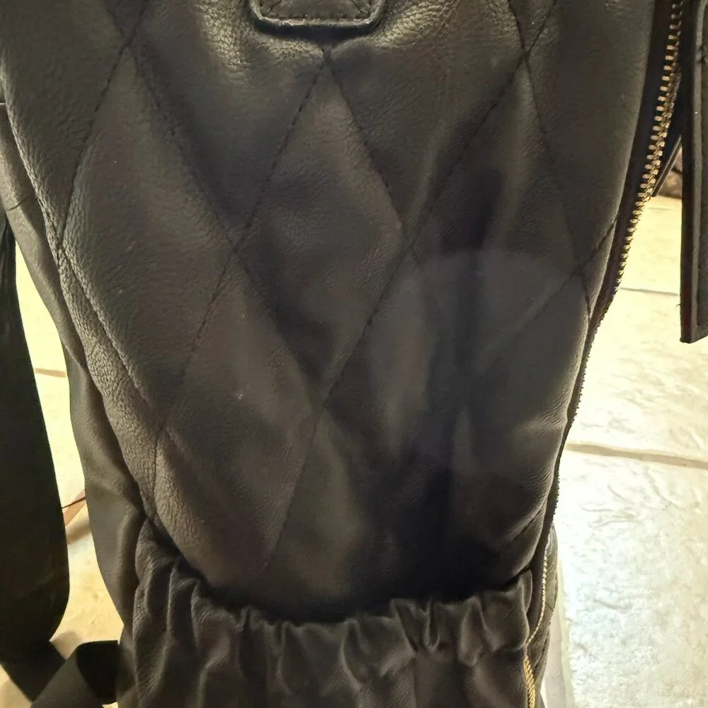 Steve Madden Quilted Diaper OR Work Backpack; Logo tag & lining; Top handle